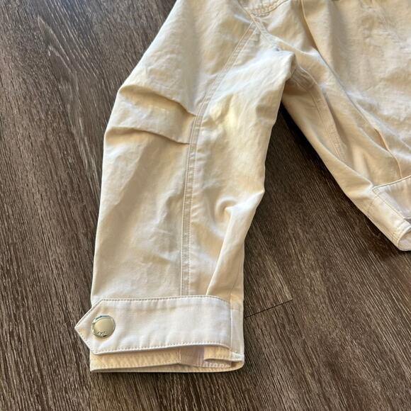 EUC AYR The Very Thing Neutral White Italian Cotton Canvas Cropped Jacket Sz XS - Picture 13 of 16